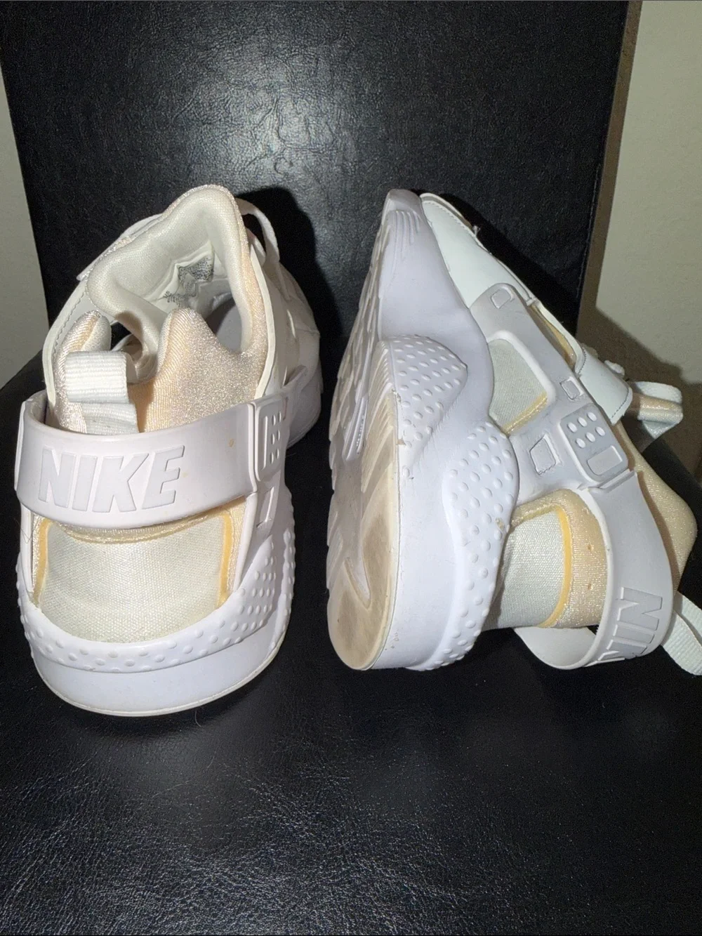Nike White and Cream Low-Top Sneakers